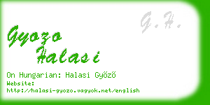 gyozo halasi business card